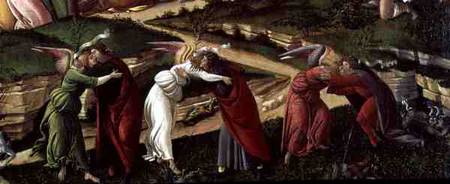 Mystic Nativity  (detail of 22825) from Sandro Botticelli