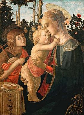 Madonna with the Jesuskind and Johannes. (Detail: Madonna)