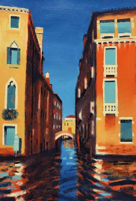 Rio del Duca, Venice (oil on card) 