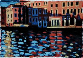 Winter Morning, Grand Canal (oil on card) 