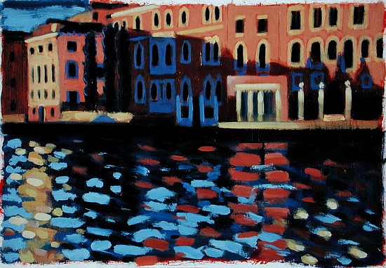 Winter Morning, Grand Canal (oil on card)  from Sara  Hayward