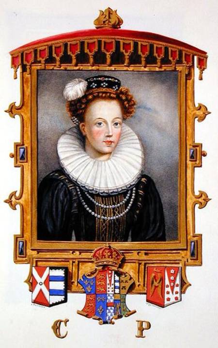 Portrait of Catherine Parr (1512-1548) Sixth Wife of Henry VIII as a Young Widow from 'Memoirs of th from Sarah Countess of Essex