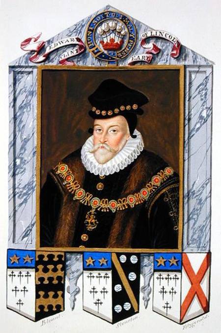 Portrait of Edward Fiennes de Clinton (1512-85) 1st Earl of Lincoln from 'Memoirs of the Court of Qu from Sarah Countess of Essex