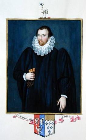 Portrait of Edward Coke (1552-1634) from 'Memoirs of the Court of Queen Elizabeth'
