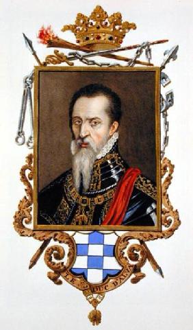 Portrait of Ferdinand Alvarez de Toledo Duke of Alva from 'Memoirs of the Court of Queen Elizabeth'
