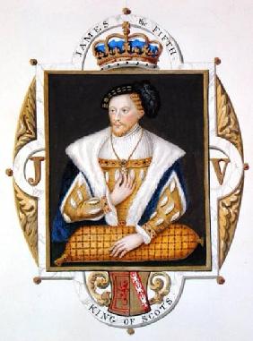 Portrait of James V (1512-42) King of Scotland from 'Memoirs of the Court of Queen Elizabeth'