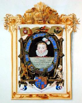 Portrait of James VI of Scotland (1566-1625) Later James I of England as a boy c.1574 from 'Memoirs
