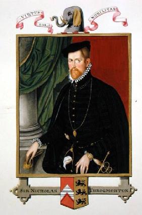 Portrait of Sir Nicholas Throckmorton (1515-71) from 'Memoirs of the Court of Queen Elizabeth'