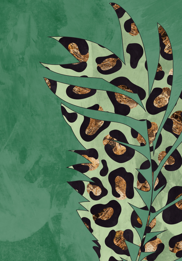 Green leopard print palm leaf from Sarah Manovski