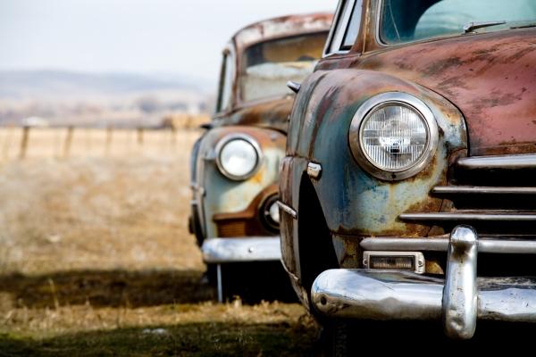 vintage cars abandoned in rural Wyoming from Sascha Burkard