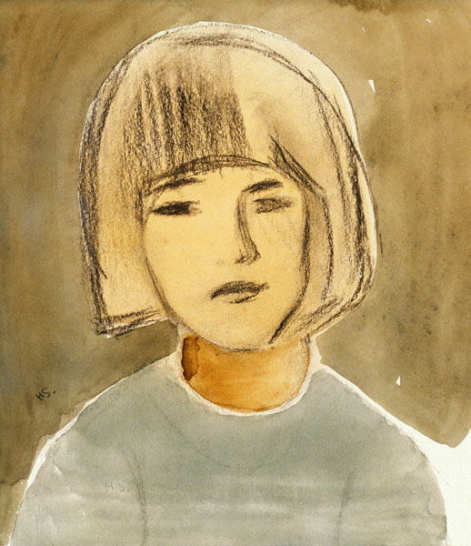 Portrait eines Mädchen. from Helene Sofia Schjerfbeck