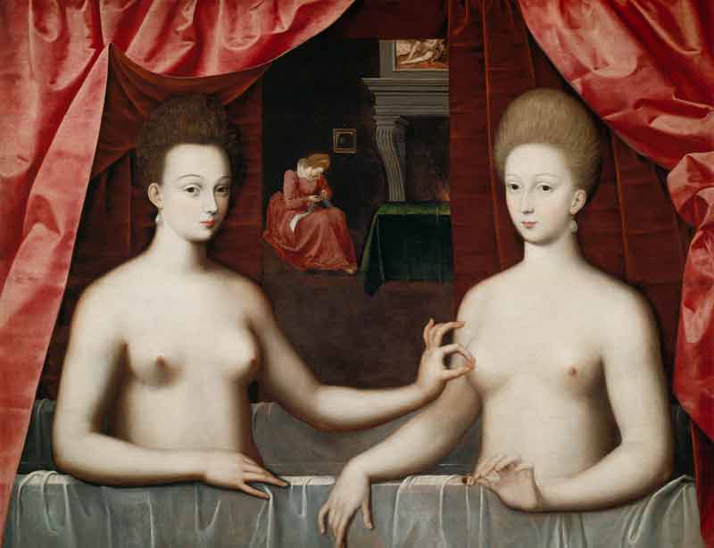 Gabrielle d'Estrées with her sister from School of Fontainebleau