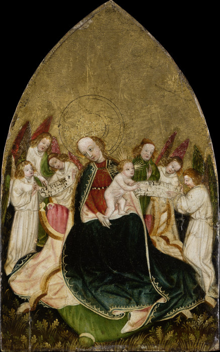 Virgin with Child Enthroned, Surrounded by Angels from Schwäbischer oder Oberrheinischer Meister um 1430