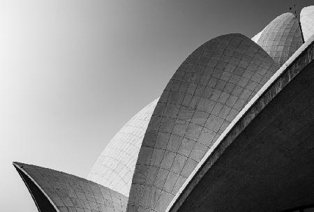 Lotus temple .. the grey scale