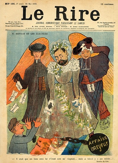 Caricature of Joseph Reinach, from the front cover of ''Le Rire'', 28th May 1898 from Sibylle-Gabrielle de Riquetti de (Gyp) Mirabeau