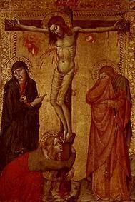 Christ at the cross with Maria, Johannes and Magdalena.