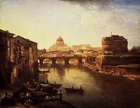 The new Rome. Tiber, angel castle and Petersdom. from Silvester Feodossijewitsch Stschedrin