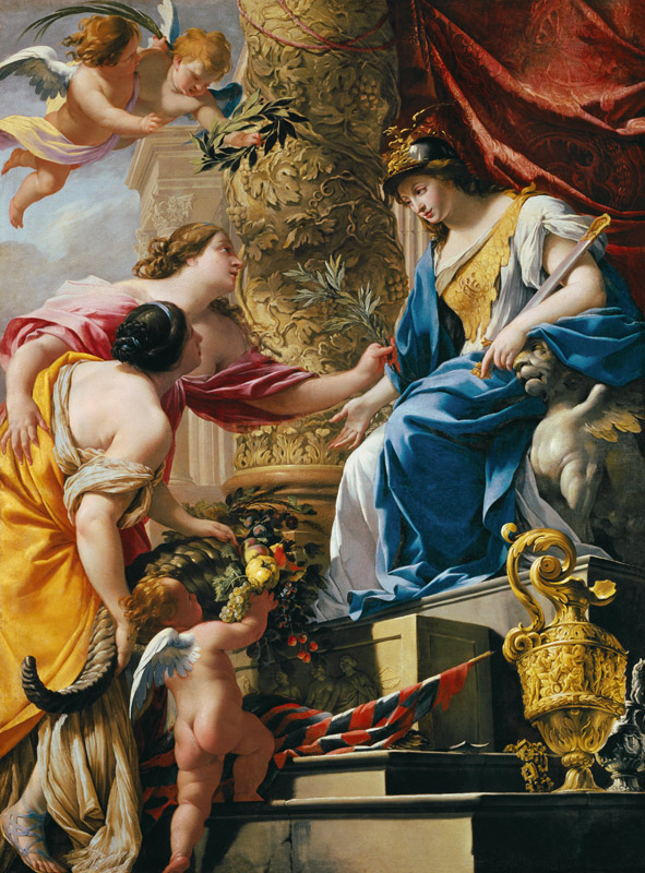 Prudence Leading Peace and Abundance from Simon Vouet
