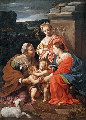 Virgin and child with John the Baptist as a Boy, Saint Elizabeth and Saint Catherine