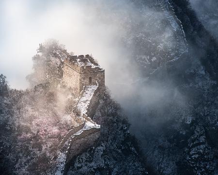 Peach blossom snow of the Great Wall