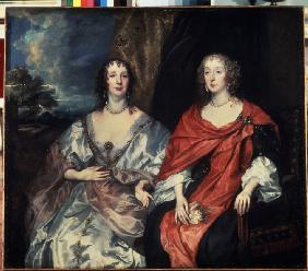 Portrait of Anne Dalkeith, Countess of Morton and Anne Kirke, Ladies-in-Waiting to Queen Henrietta M