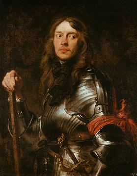 Portrait of a soldier with a red armband