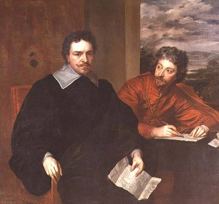 Thomas Wentworth, Earl of Strafford (1593-1641) and his Secretary, Sir Philip Mainwaring (1589-1661) from Sir Anthonis van Dyck