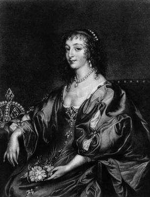 Henrietta Maria (1609-69), illustration from 'Portraits of Characters Illustrious in British History from Sir Anthony van Dyck