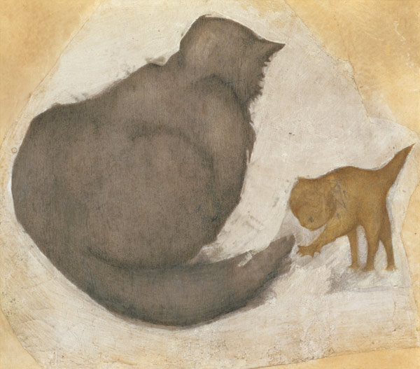 Cat and Kitten (w/c on plaster) from Sir Edward Burne-Jones