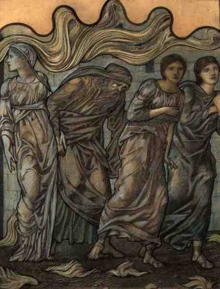 Lot and his Daughters, 1874 (w/c, chalk and from Sir Edward Burne-Jones