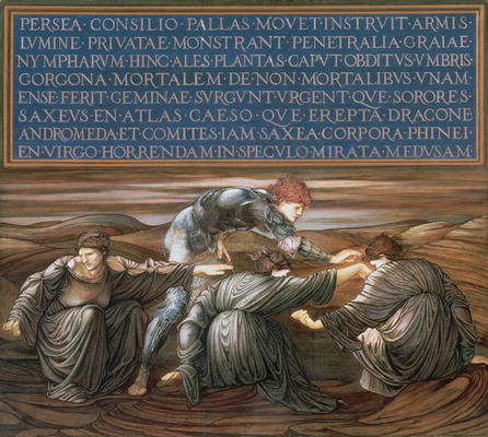 Perseus and the Graiae, 1877 (mixed media on paper) from Sir Edward Burne-Jones