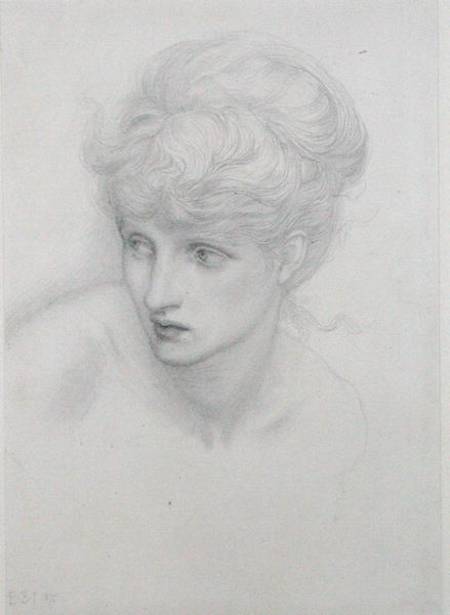 Study of a Girl's Head from Sir Edward Burne-Jones