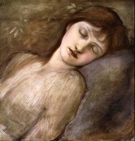 Study for the Sleeping Princess in 'The Briar Rose' Series from Sir Edward Burne-Jones