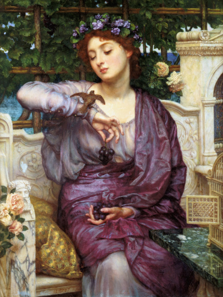 Lesbia with her sparrow from Sir Edward John Poynter