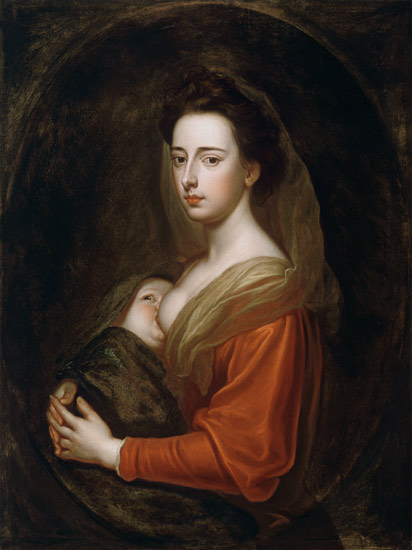 Portrait of Lady Mary Boyle (1566-1673) and Her Son Charles Boyle (d.1720) from Sir Godfrey Kneller