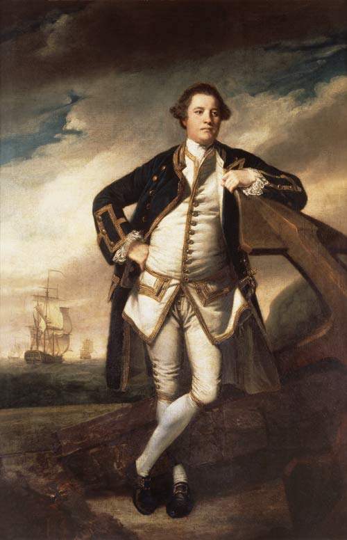 Capt. Philemon Pownall in naval uniform from Sir Joshua Reynolds