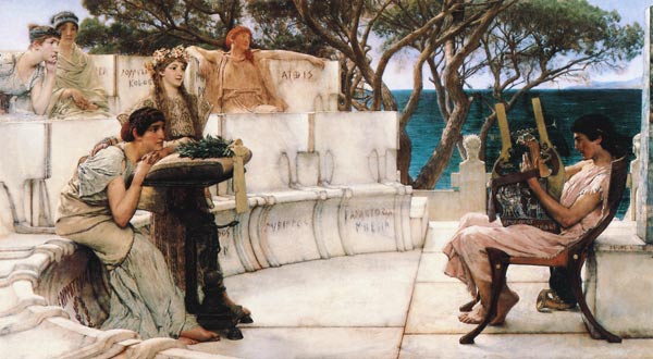 Sappho and Alcaeus from Sir Lawrence Alma-Tadema