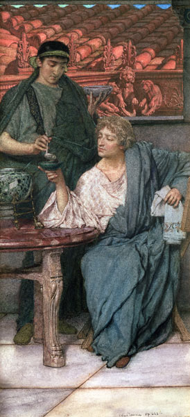 The Roman Wine Tasters from Sir Lawrence Alma-Tadema
