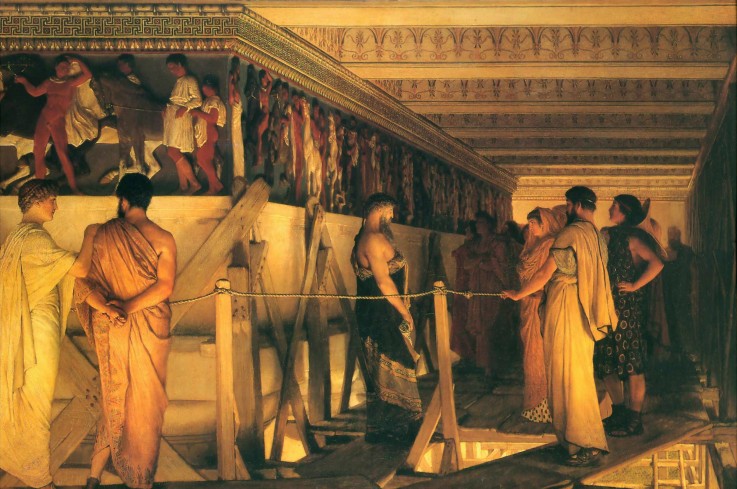 Phidias Showing the Frieze of the Parthenon to his Friends from Sir Lawrence Alma-Tadema
