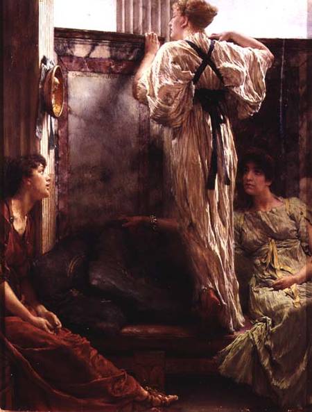 Who is it? from Sir Lawrence Alma-Tadema