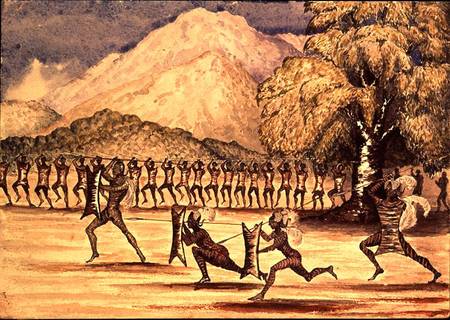 War Dance, illustration from 'The Albert N'yanza Great Basin of the Nile' by Sir Samuel Baker from Sir Samuel Baker