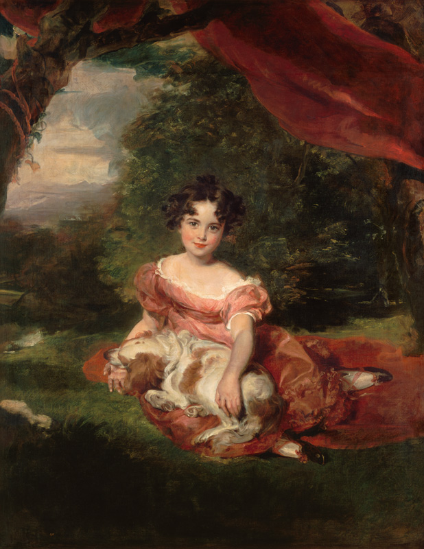 Portrait the Julia Beatrice Peel with a Spaniel from Sir Thomas Lawrence