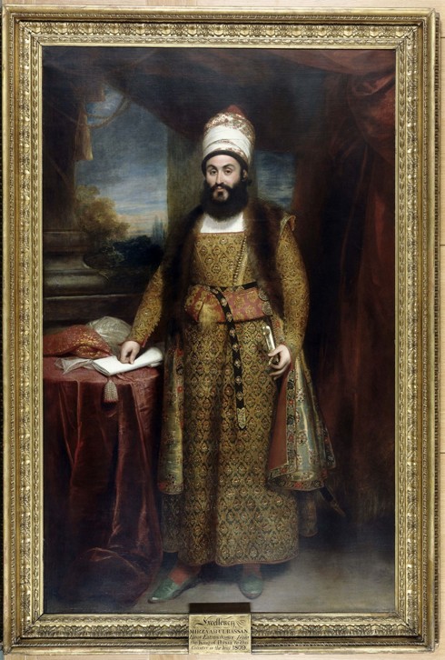 Portrait of Mirza Abul Hasan Khan Ilchi (1776-1846) from Sir William Beechey