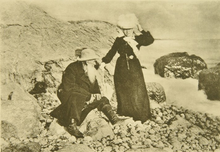 Leo Tolstoy and Sophia Andreevna at the Black Sea on the Crimea from Sophia Andreevna Tolstaya