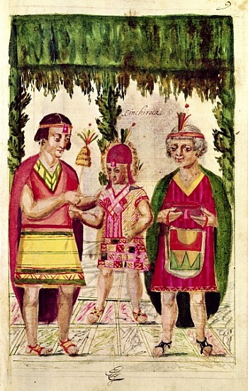 Illustration of Cincheroca, from ''Historia y Genealogia Real de los Reyes Incas del Peru, de sus he from Spanish School