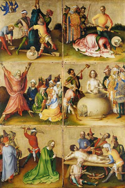 Martyrdom of the Apostles. Left panel from Stephan Lochner