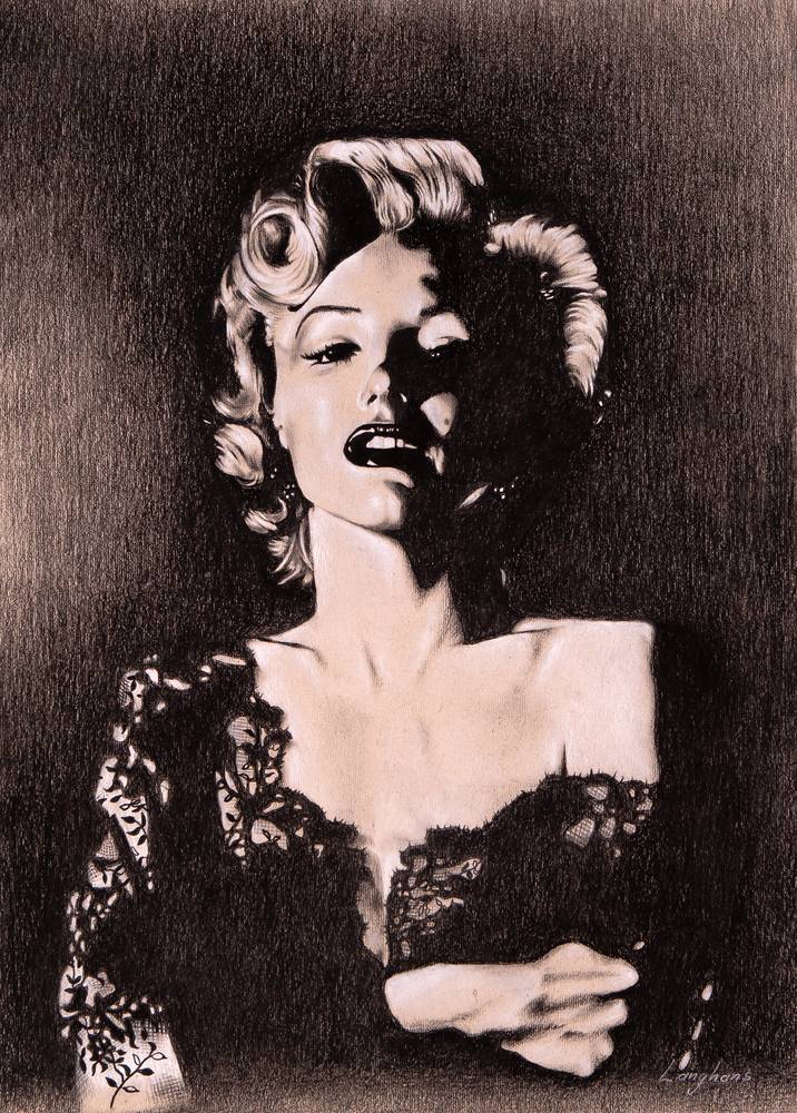 Marilyn Monroe in evening dress from Stephen Langhans