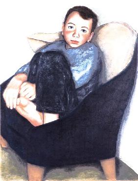 Boy in a Chair, 2003 (pastel on paper) 