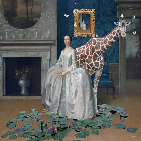 Lady Penelope brings her Giraffe to Dinner