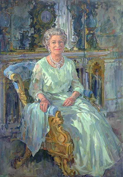 Her Majesty the Queen, 1996 (oil on canvas) 